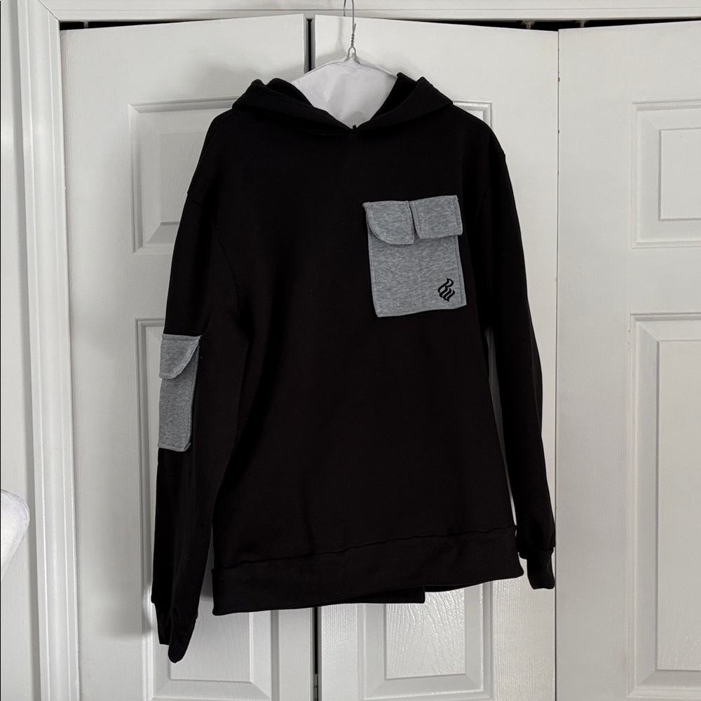 Rocawear Black and Gray Hoodie with Pocket Accents